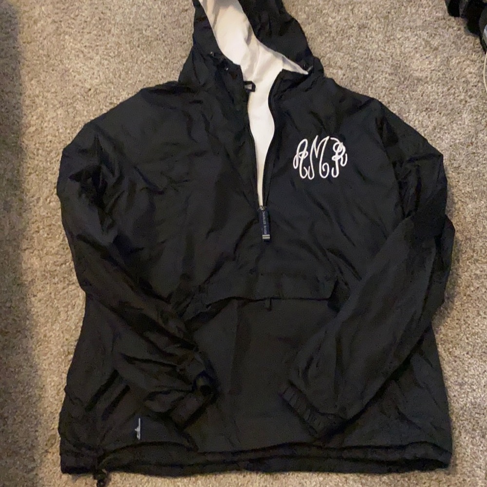 Rain/wind pullover, size small , ARM initials